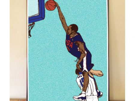 Vince Carter Olympic Dunk Art Print Online