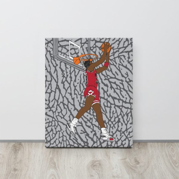 MICHAEL AIR JORDAN DUNK CONTEST CANVAS ART PRINT Cheap