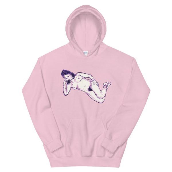 Purple Girl Painting Hoodie For Sale