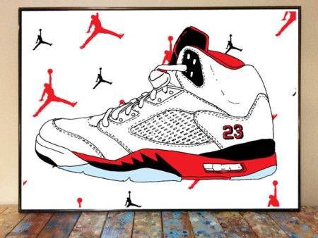 Air Jordan 5 Art Print Supply